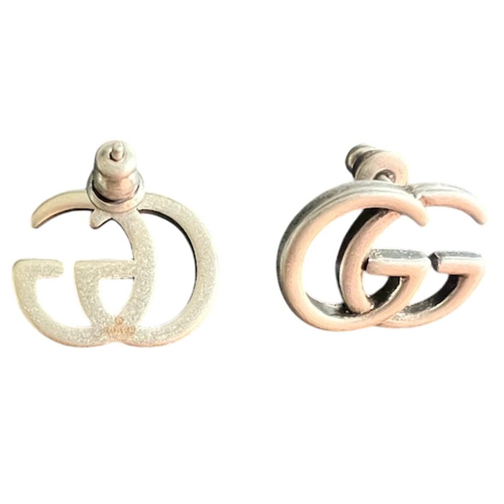 Gucci GG Silver Tone Earrings w/Box and Dust bag (GGXX025) - Picture 6 of 7